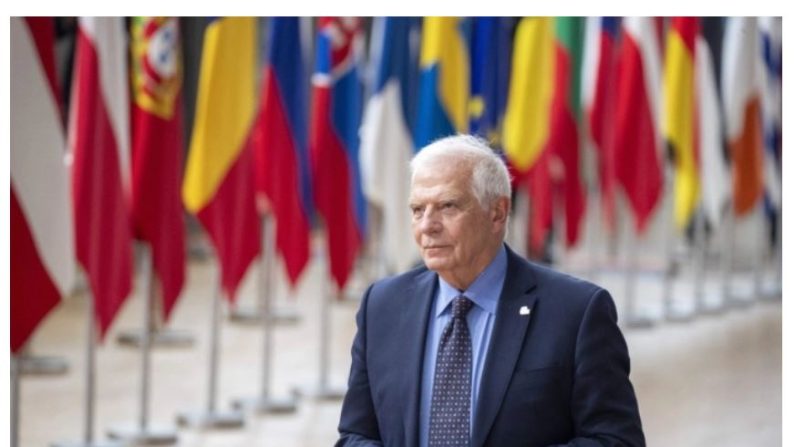 Josep Borrell, chef de la politique étrangère de l'Union européenne, arrive pour une réunion au siège de l'UE à Bruxelles, le 29 juin 2023. (Nicolas Maeterlinck/Belga Mag/AFP via Getty Images)