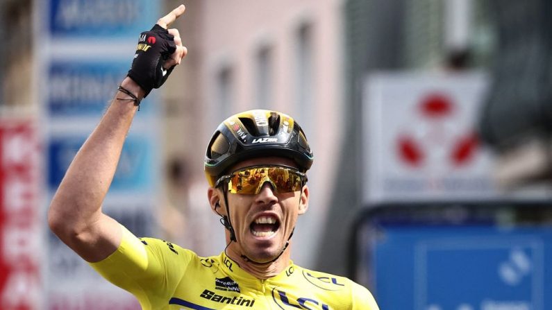 Christophe Laporte, affecté par un cytomegalovirus, est forfait pour l'ensemble de la saison des classiques, a indiqué le médaillé de bronze olympique mardi sur le site de son équipe Visma-Lease a bike. (Photo : ANNE-CHRISTINE POUJOULAT/AFP via Getty Images)