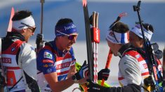 Biathlon : les Bleus remportent le dernier relais de la saison à Nove Mesto devant la Norvège et l’Ukraine